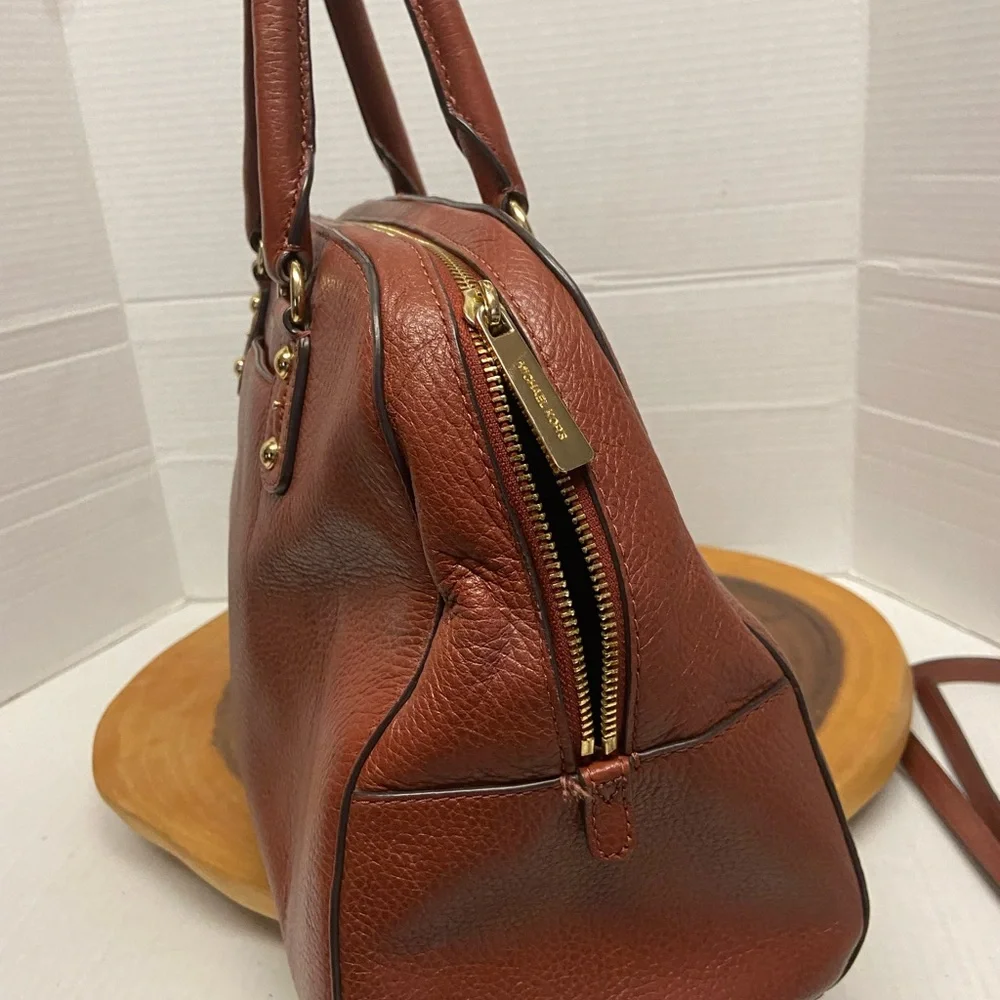 Michael Kors Large Clay Brown Leather Satchel Handbag